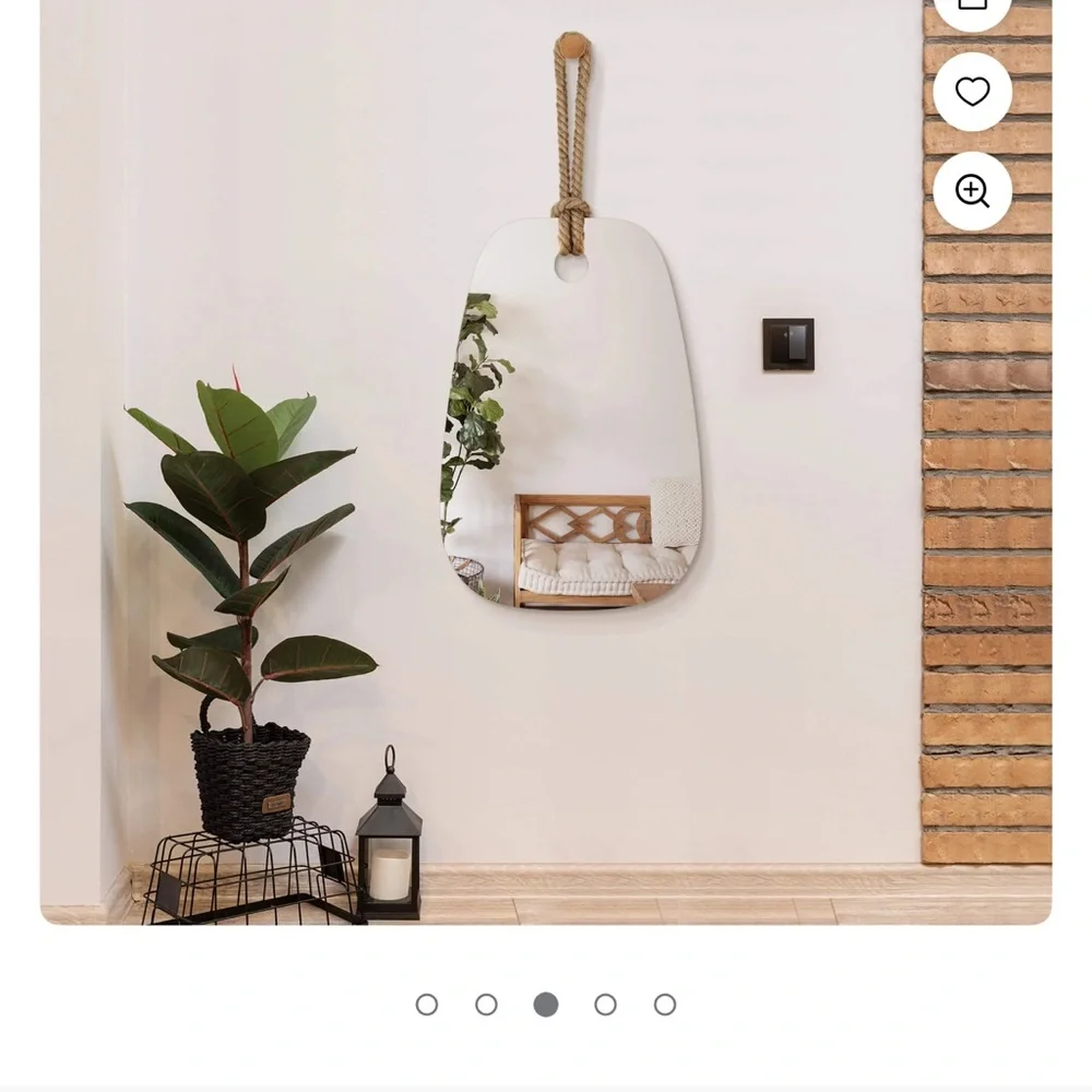 Elegant Rope-Hung Wall Mirror